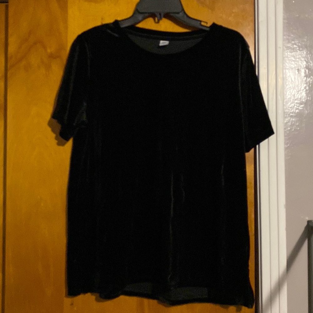 Old Navy Black velvet shirt